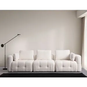 Amaris 3 Seater -White White 3-Seat Sofa