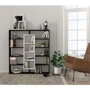 Ample - Crno-bela Polica za Knjige