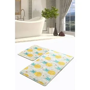 Ananas Djt Multicolor Bathmat Set (2 Pieces)