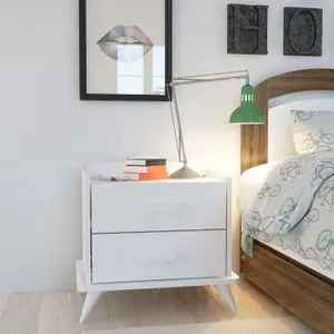 Andaz White Nightstand