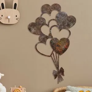 Antikni Metalni Zidni Pribor Rusty Heart 1