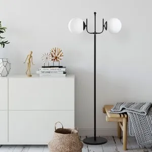 Antler 13765 - Black Black Floor Lamp