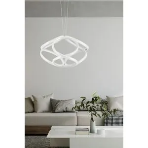 Apeiro - Luster beli, sa žutom LED rasvetom