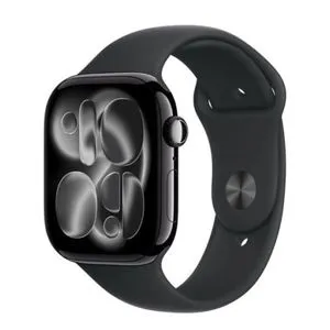 Apple Watch S11 GPS 46mm Jet Black Aluminium Case with Black Sport Band - M/L meux4rk/a