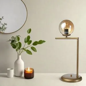 Araz Eskitme Bal Camlı Masa Lambası