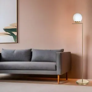 Araz Eskitme Beyaz Camni Lambader Gold