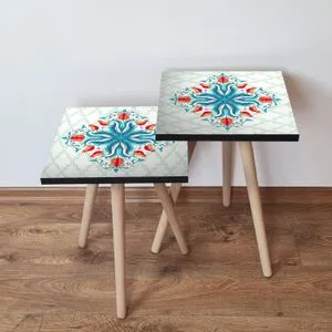 Šareni Set Stočića za Gniježđenje (2 Komada)