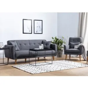 Aria-TKM01-1053 Anthracite Sofa-Bed Set