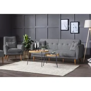 Aria-TKM04-94216 Dark Grey Sofa-Bed Set