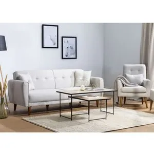 Aria-TKM05-1005 Cream Sofa-Bed Set