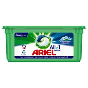 ARIEL  Kapsule za pranje veša All in1 Mountain Spring 33 kom, 33 pranja