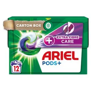 Ariel Kapsule za pranje veša + Extra Fiber Care 12 kom, 12 pranja
