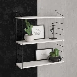Armoni 3'lü - White White Wall Shelf