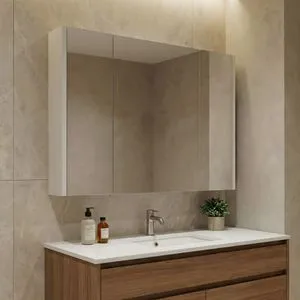 Arno 100 - 321 Cashmere Bathroom Cabinet With Mirror
