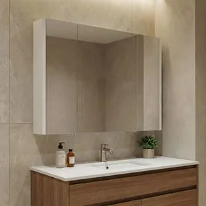 Arno 100 - 322 White Bathroom Cabinet With Mirror