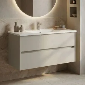 Arno 100 - 755 Cashmere Bathroom Cabinet With Sink