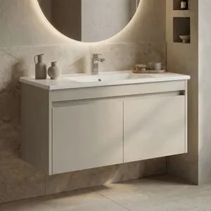 Arno 100 - 758 Cashmere Bathroom Cabinet With Sink