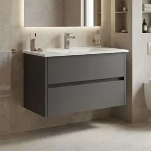Arno 85 - 778 Anthracite Bathroom Cabinet With Sink