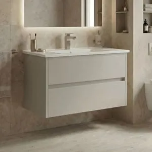 Arno 85 - 779 Cashmere Bathroom Cabinet With Sink