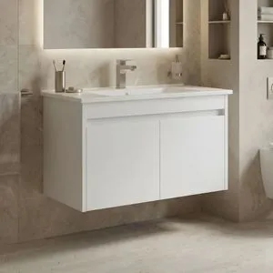 Arno 85 - 783 White Bathroom Cabinet With Sink