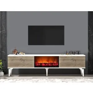Arona Fireplace - White, Walnut White
Walnut TV Stand