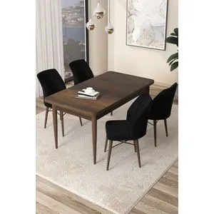 Arp - Baroque, Black Baroque
Black Dining Table & Chairs Set (5 Pieces)