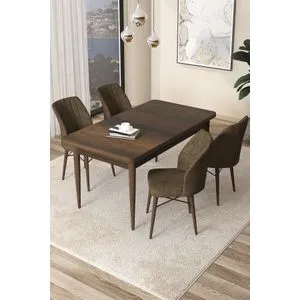 Arp - Baroque, Brown Baroque
Brown Dining Table & Chairs Set (5 Pieces)