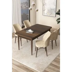 Arp - Baroque, Cream Baroque
Cream Dining Table & Chairs Set (5 Pieces)