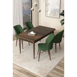 Arp - Baroque, Khaki Baroque
Khaki Dining Table & Chairs Set (5 Pieces)