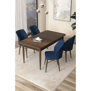 Arp - Baroque, Navy Blue Baroque
Navy Blue Dining Table & Chairs Set (5 Pieces)