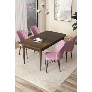 Arp - Baroque, Pink Baroque
Pink Dining Table & Chairs Set (5 Pieces)