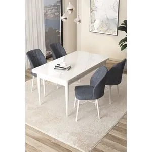 Arp - White, Fume White
Fume Dining Table & Chairs Set (5 Pieces)