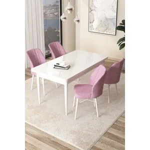 Arp - White, Pink White
Pink Dining Table & Chairs Set (5 Pieces)
