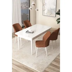 Arp - White, Tile Red White
Tile Red Dining Table & Chairs Set (5 Pieces)