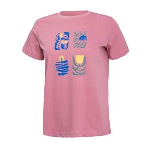 ART FLOWERS T-shirt - ROZE