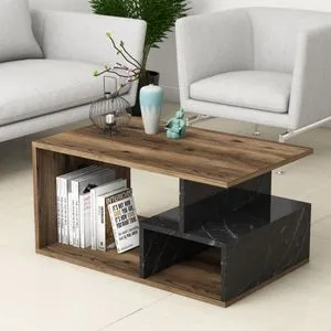 Arte 2040 Dark Walnut
Black Marble Coffee Table