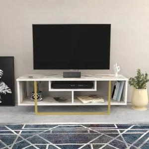 Asal 120 - Ephesus, Gold White
Gold TV Stand