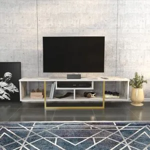 Asal 150 - Gold, Ephesus Gold
White TV Stand