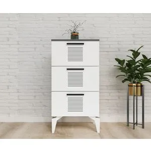 Asimo H - Anthracite, White AnthraciteWhite Multi Purpose Cabinet