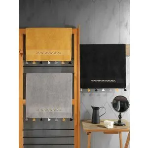 Asorti - Black Black
Mustard
Grey Hand Towel Set (3 Pieces)