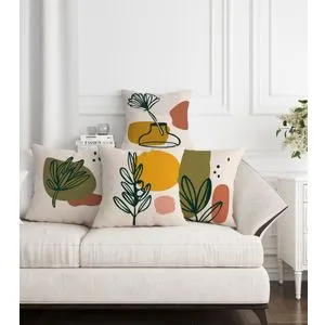 ASR-plw4 - 11 Multicolor Cushion Cover Set (4 Pieces)