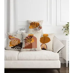 ASR-plw4 - 12 Multicolor Cushion Cover Set (4 Pieces)