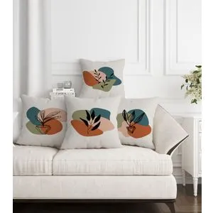 ASR-plw4 - 17 Multicolor Cushion Cover Set (4 Pieces)