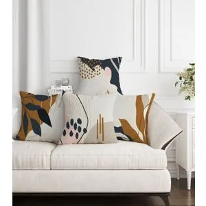ASR-plw4 - 18 Multicolor Cushion Cover Set (4 Pieces)