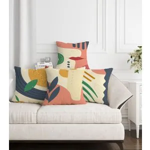 ASR-plw4 - 6 Multicolor Cushion Cover Set (4 Pieces)