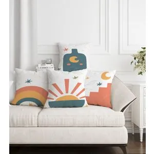 ASR-plw4 - 7 Multicolor Cushion Cover Set (4 Pieces)