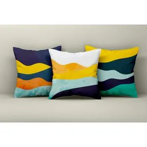 Asr_plw25 - 11 Multicolor Cushion Cover Set (3 Pieces)