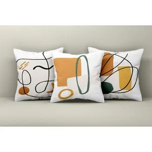 Asr_plw25 - 15 Multicolor Cushion Cover Set (3 Pieces)