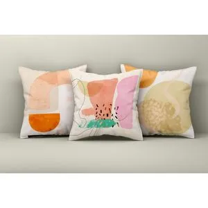 Asr_plw25 - 17 Multicolor Cushion Cover Set (3 Pieces)