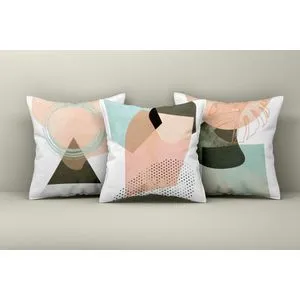 Asr_plw25 - 19 Multicolor Cushion Cover Set (3 Pieces)